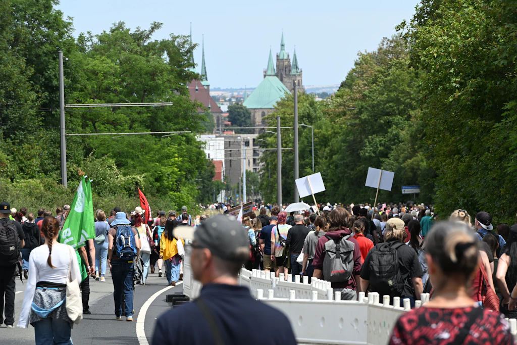 Erfurt: So verlief der Protest gegen den AfD-Bundesparteitag