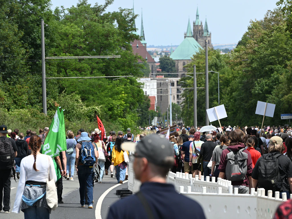 Erklärtes Ziel der Gegendemonstranten war es, den AfD-Parteitag zu verhindern.