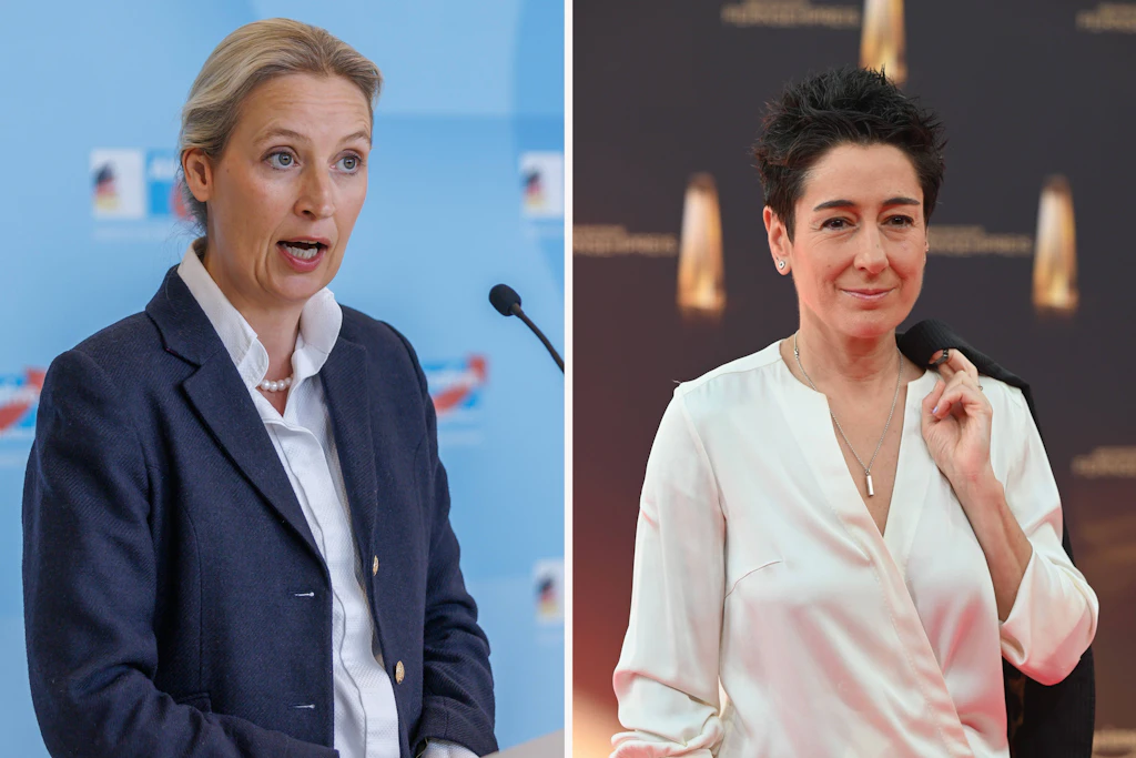 Lieferten sich neun Minuten lang einen hitzigen Schlagabtausch: Alice Weidel und Dunja Hayali