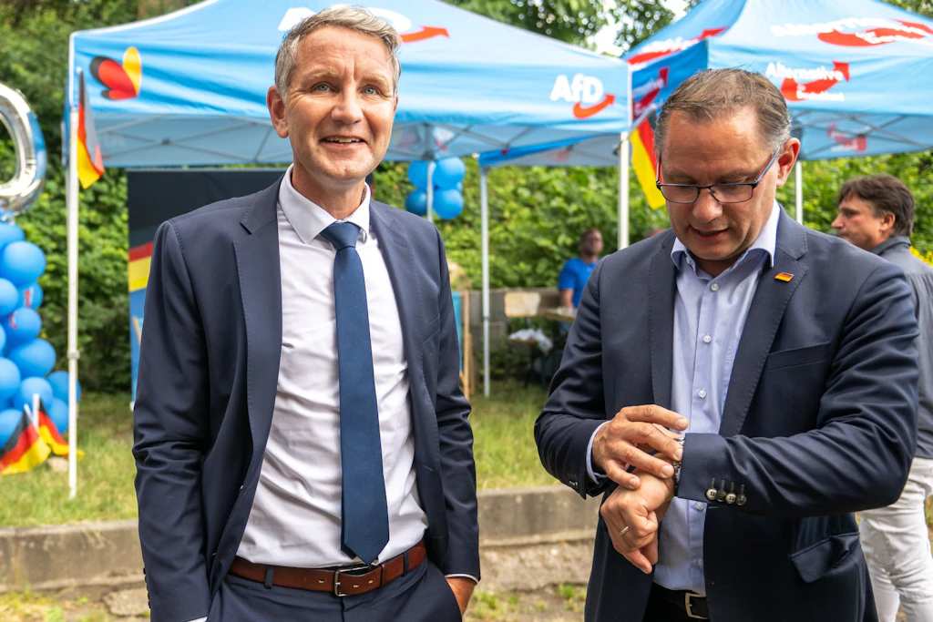 West und Ost vereint in Thüringen: Björn Höcke und Tino Chrupalla