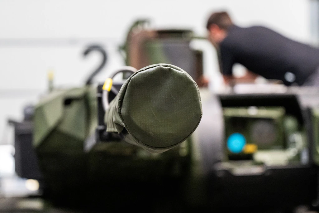 Schützenpanzer der Bundeswehr vom Typ Puma im Werk von Rheinmetall in Unterlüß