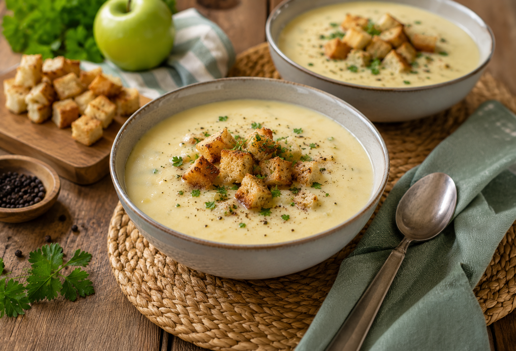 Käsesuppe mit Croutons: Diese freche Suppe pfeffert sich direkt in Ihr Herz