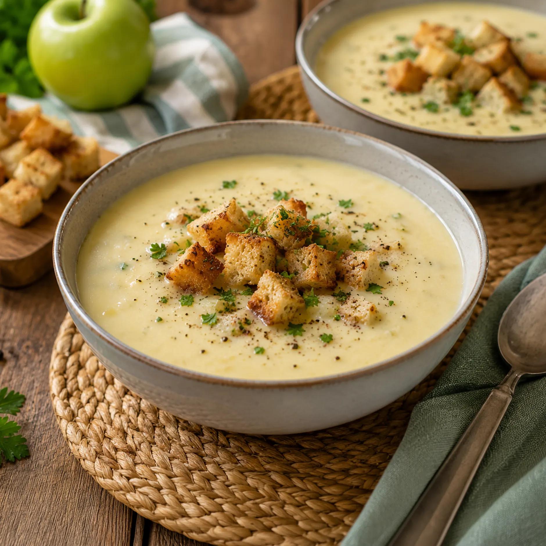 Käsesuppe mit Croutons: Diese freche Suppe pfeffert sich direkt in Ihr Herz