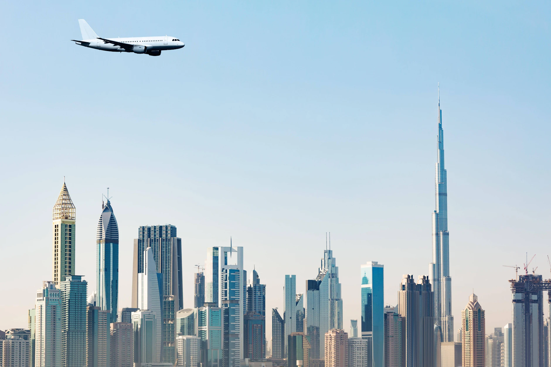 Anflug auf Dubai, der Tourismus erholt sich in der Luxus-Metropole nur langsam.