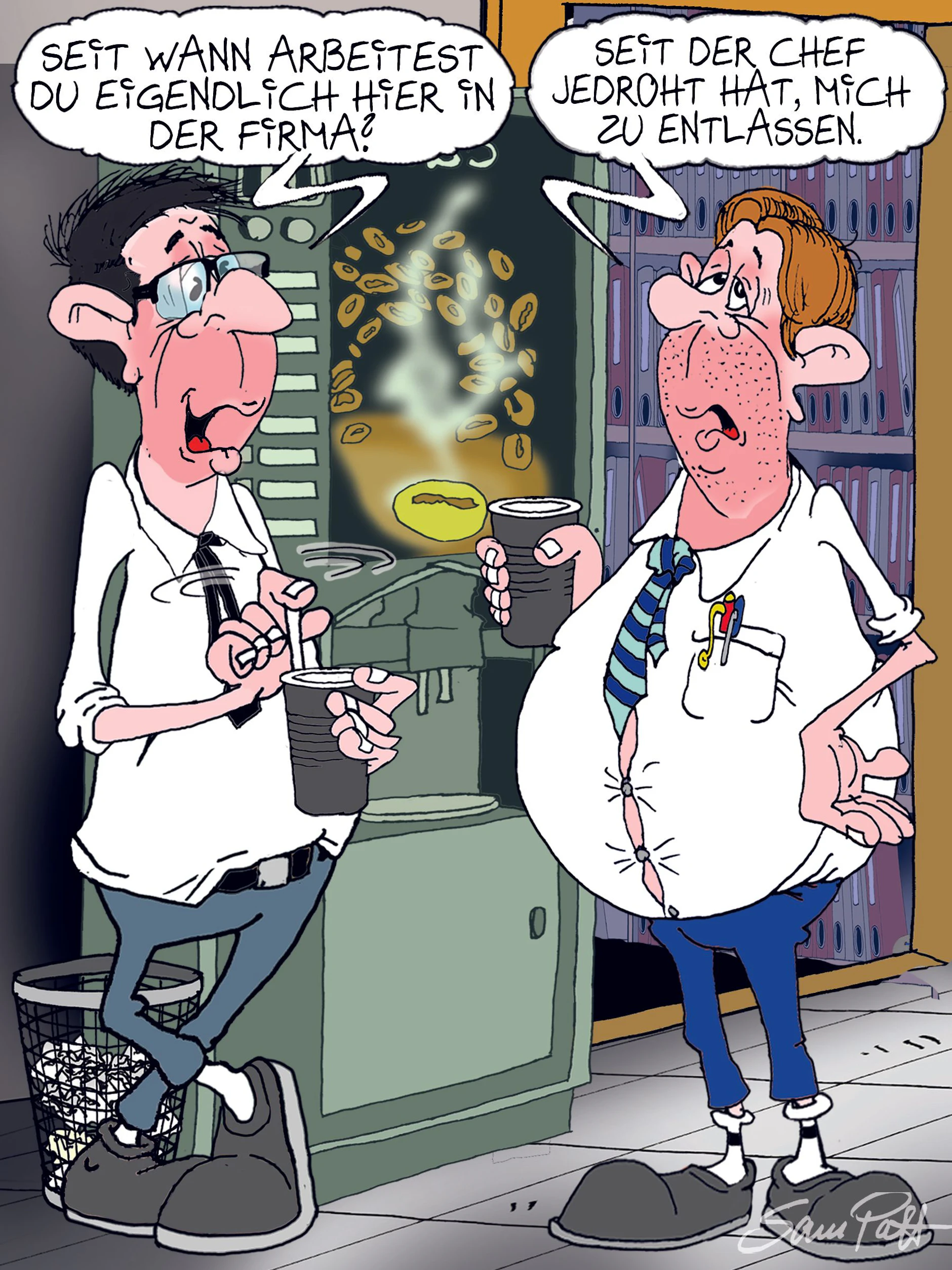 Der Cartoon des Tages kommt jeden Tag von unserem Zeichner Sam Paff aus Berlin. In der Rubrik Witz des Tages vergeht kein Tag ohne seinen besonderen Berliner Humor.