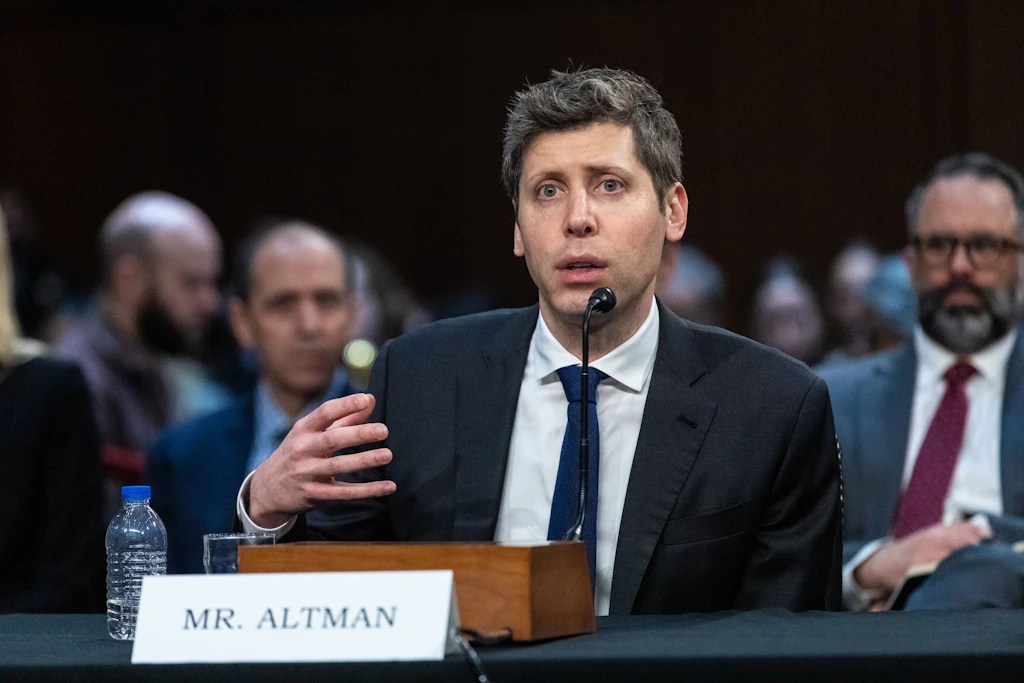 OpenAI-Chef Sam Altman bei einer Anhörung vor dem Handels-, Wissenschafts- und Verkehrsausschuss des US-Senats in Washington