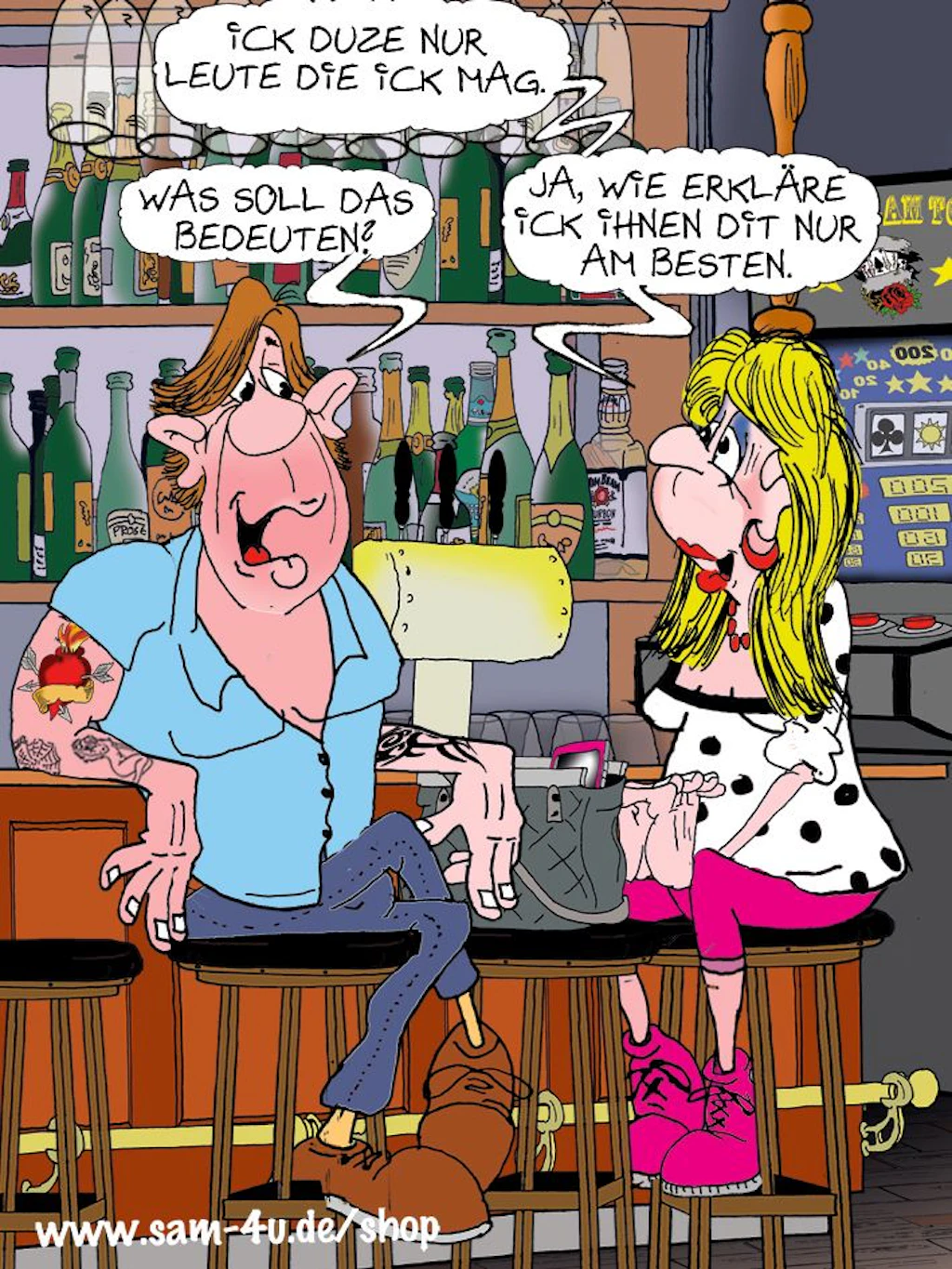 Der Cartoon des Tages gehört auch am Sonntag in unsere Rubrik Witz des Tages. Sam Paff fängt den Berliner Humor für Sie auch heute hervorragend ein.