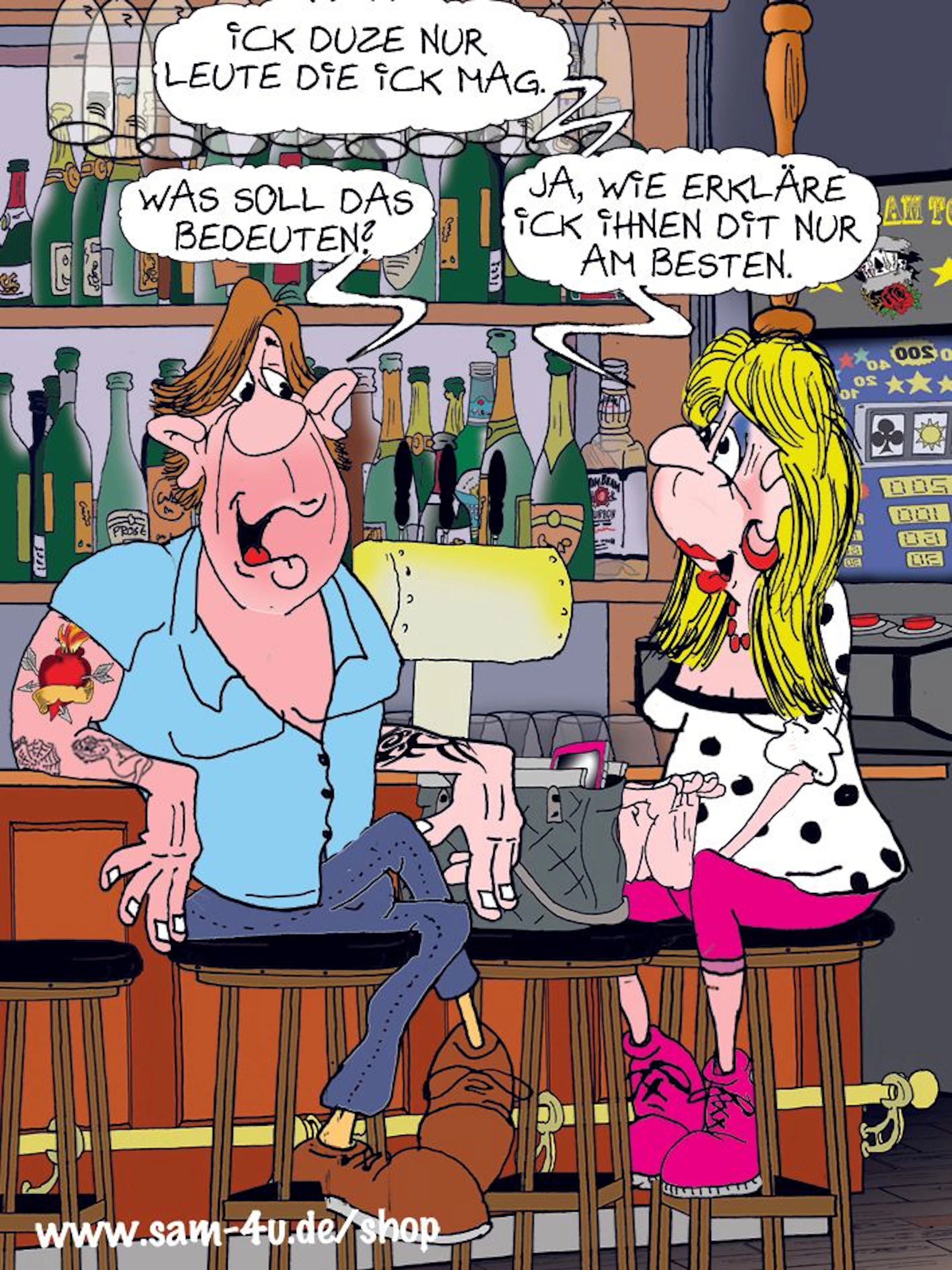 Der Cartoon des Tages gehört auch am Sonntag in unsere Rubrik Witz des Tages. Sam Paff fängt den Berliner Humor für Sie auch heute hervorragend ein.