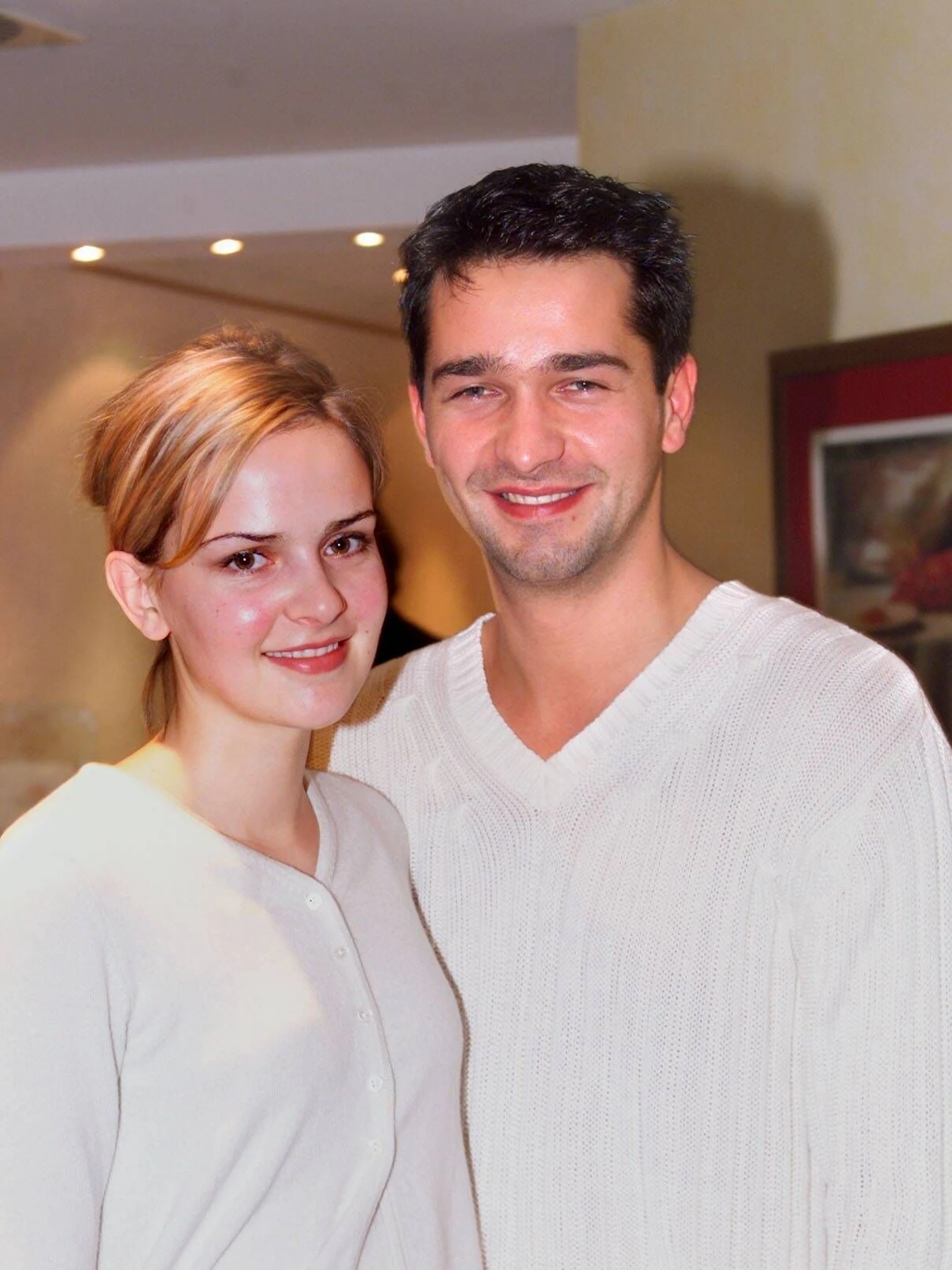 Ein Schnappschuss von Denise Zich und Andreas Elsholz im Dezember 2000.