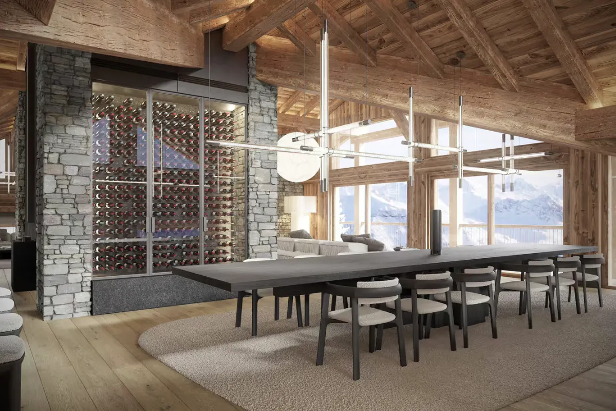 Blick ins Goldeneye in La Clusaz. Das Haus bietet Platz für bis zu 16 Personen.