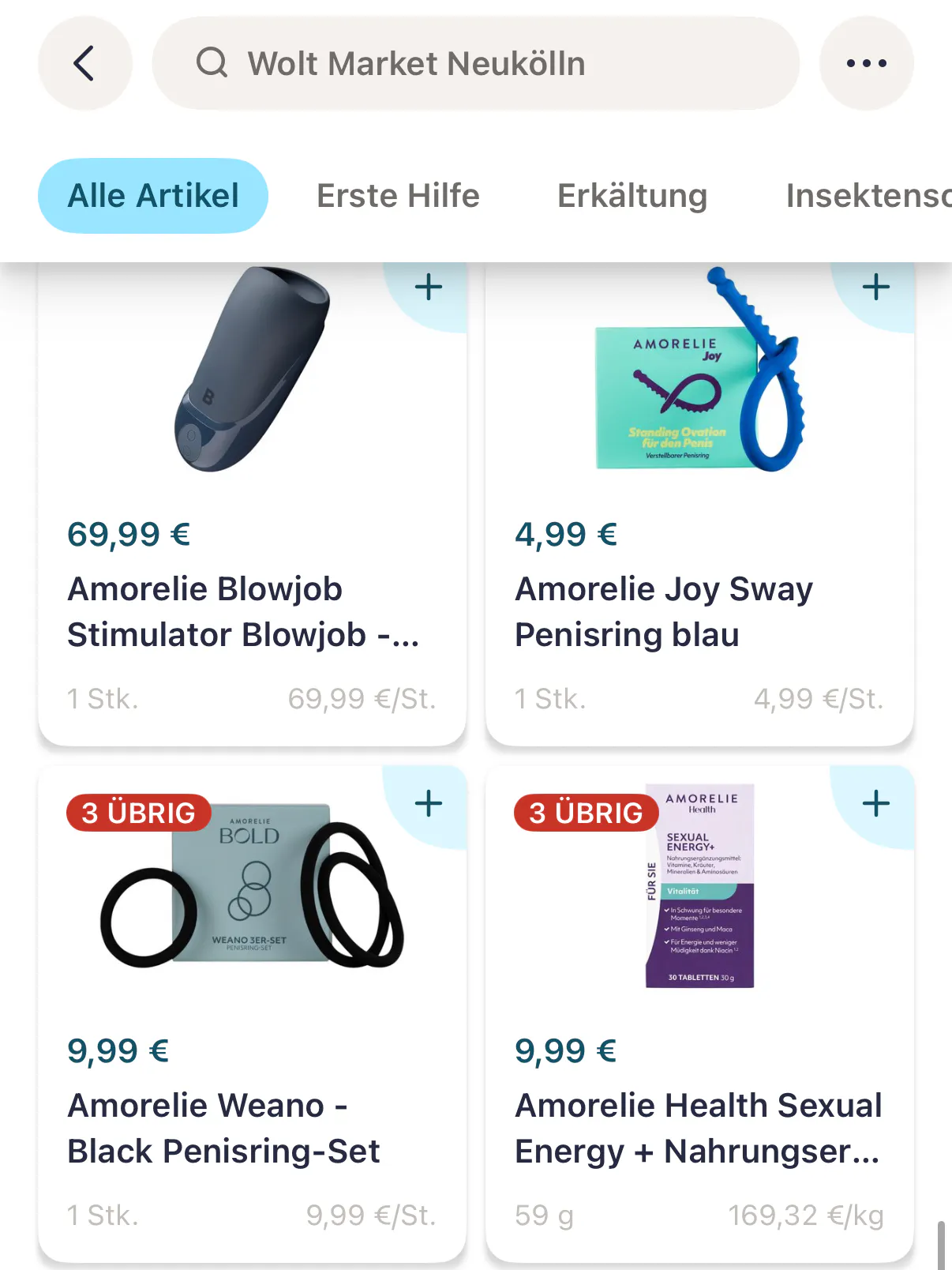 Kunden können auch Penisringe, Blowjob-Simulatoren und Co. kaufen.