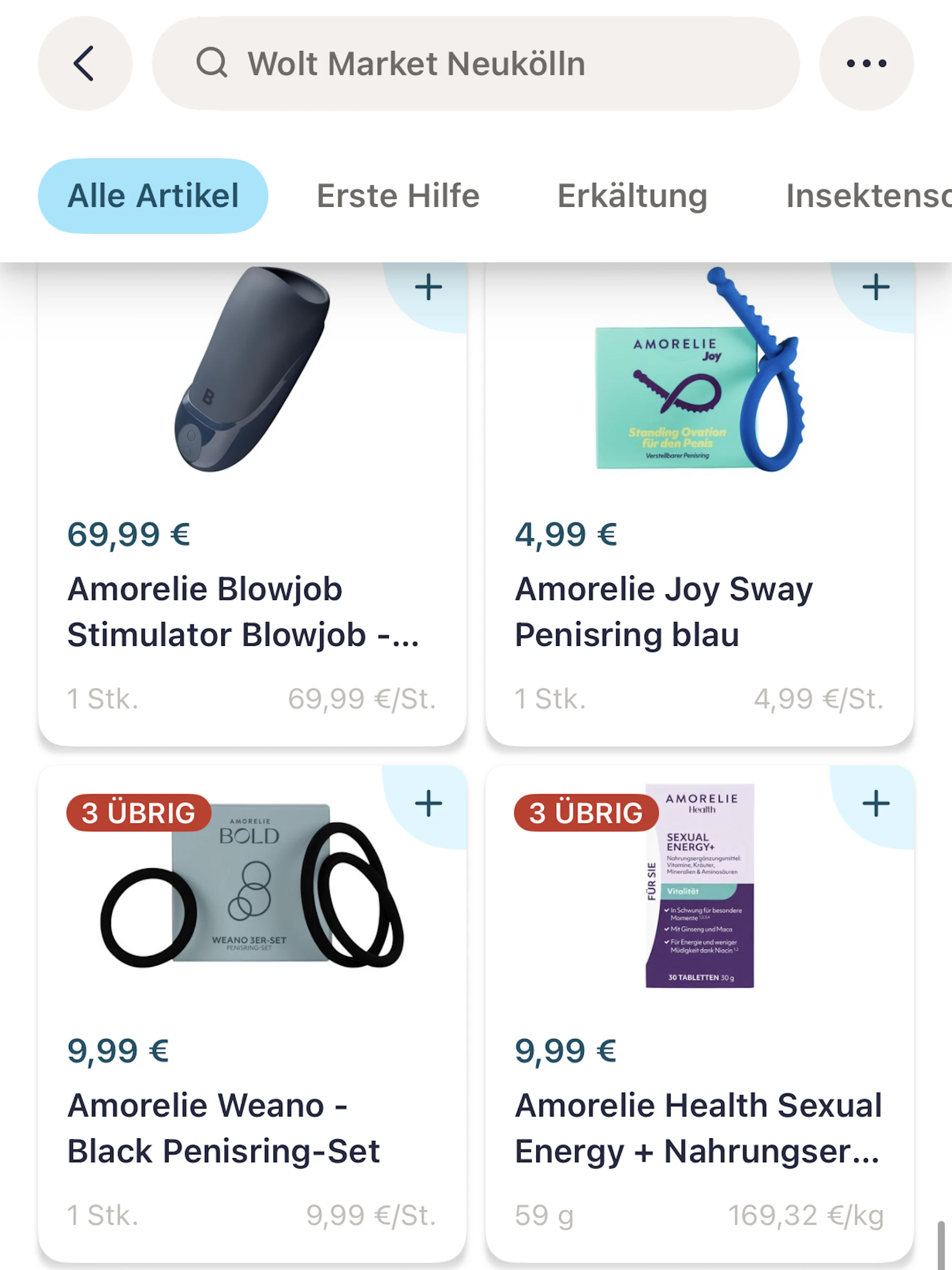 Kunden können auch Penisringe, Blowjob-Simulatoren und Co. kaufen.