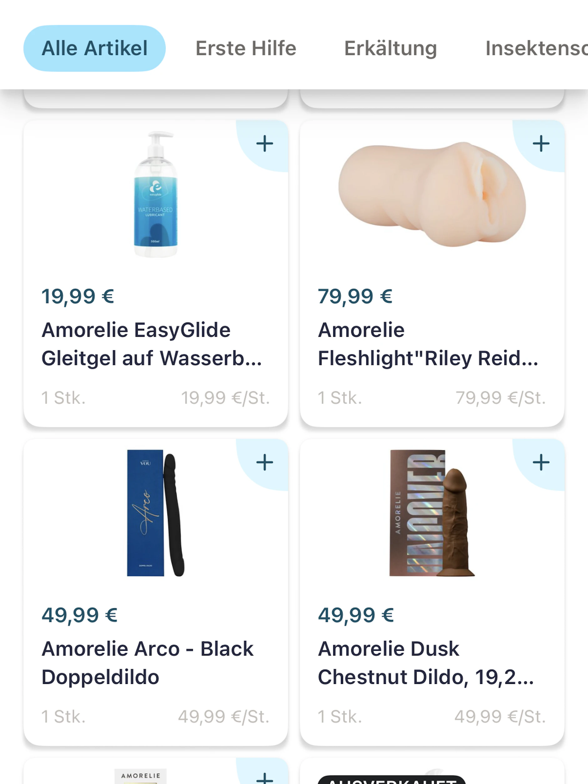 Von Masturbatoren über Dildos ist bei Wolt alles dabei.