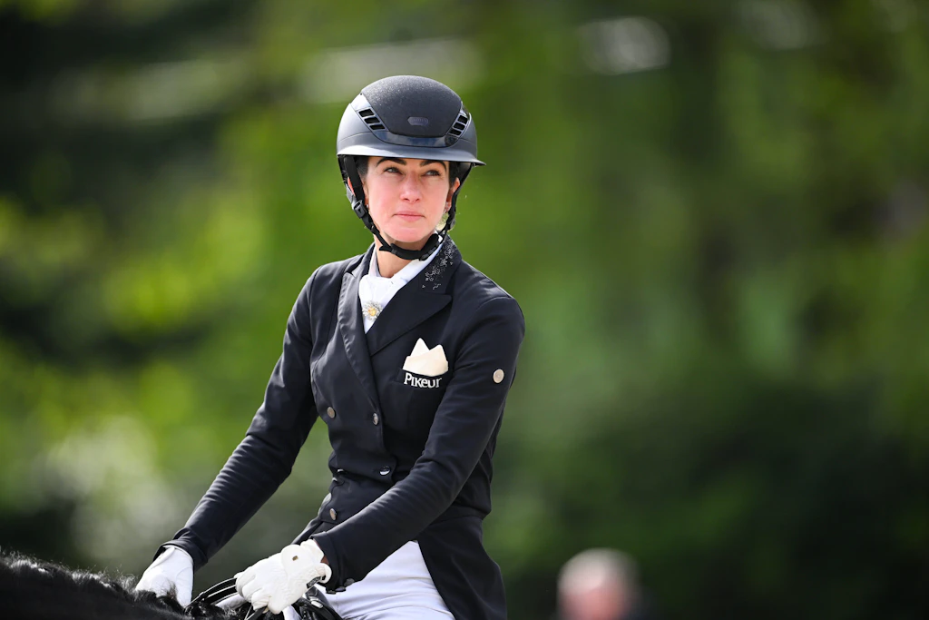 Lisa Müller beim Grand-Prix in Hagen a.T.W. (Archivbild): Für die Dressurreiterin geht es nach dem Müller-Ehe-Aus sportlich steil nach oben.
