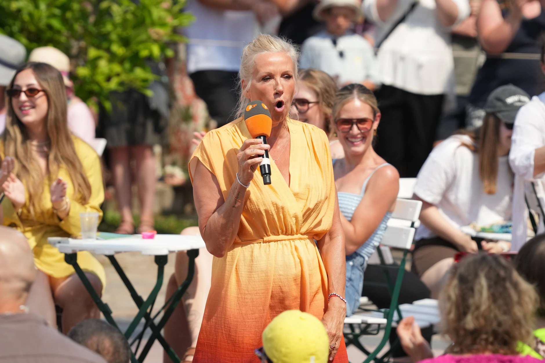 Andrea Kiewel beim ZDF-Fernsehgarten.