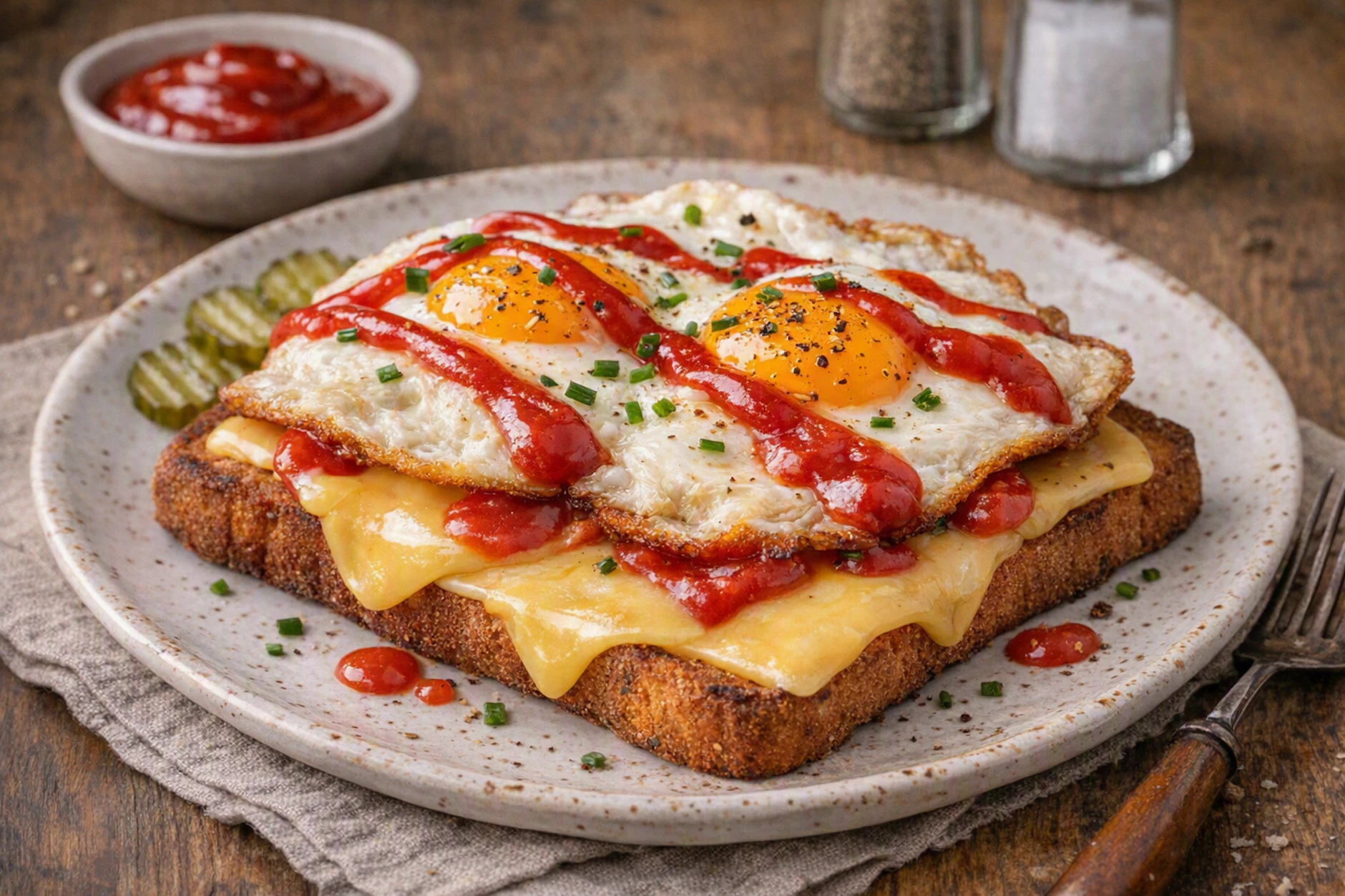 Auch mit Schmelzkäse und Ketchup kann man die Bratstulle wunderbar verfeinern. Eine Leserin hat uns dieses Rezept geschkcit, das im Westen niemand kenne.