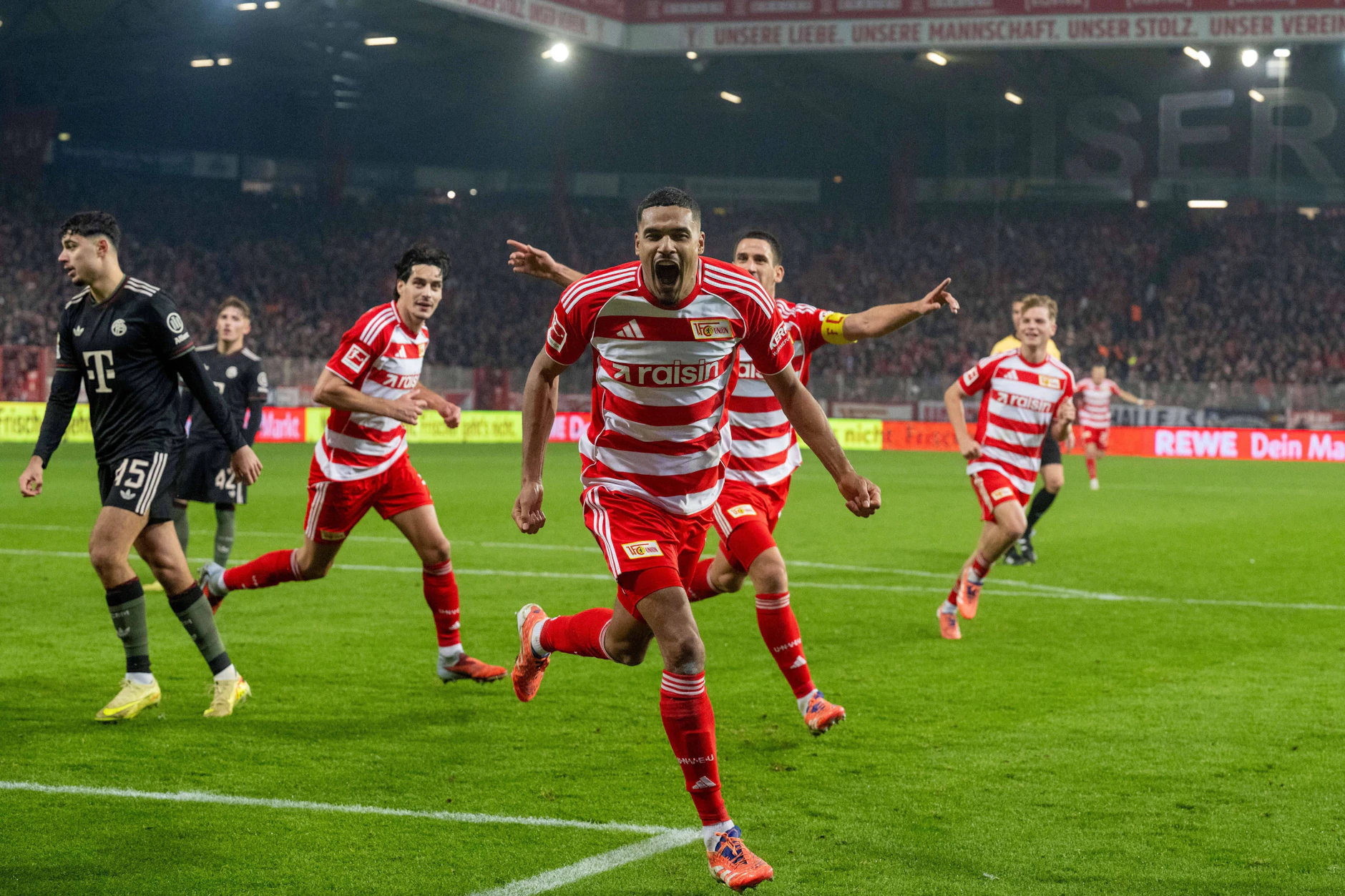 Doppelpack gegen die Bayern: Vergangene Saison traf Danilho Doekhi zweimal für Union beim 2:2.