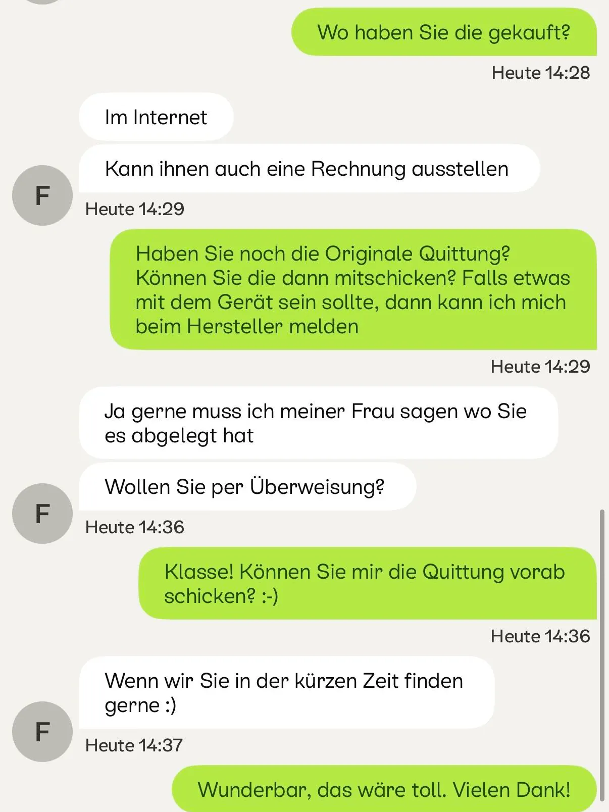 Der KURIER chattete mit einigen Anbietern auf Kleinanzeigen. Dieser Anbieter will seine für 650 Euro verkaufen.