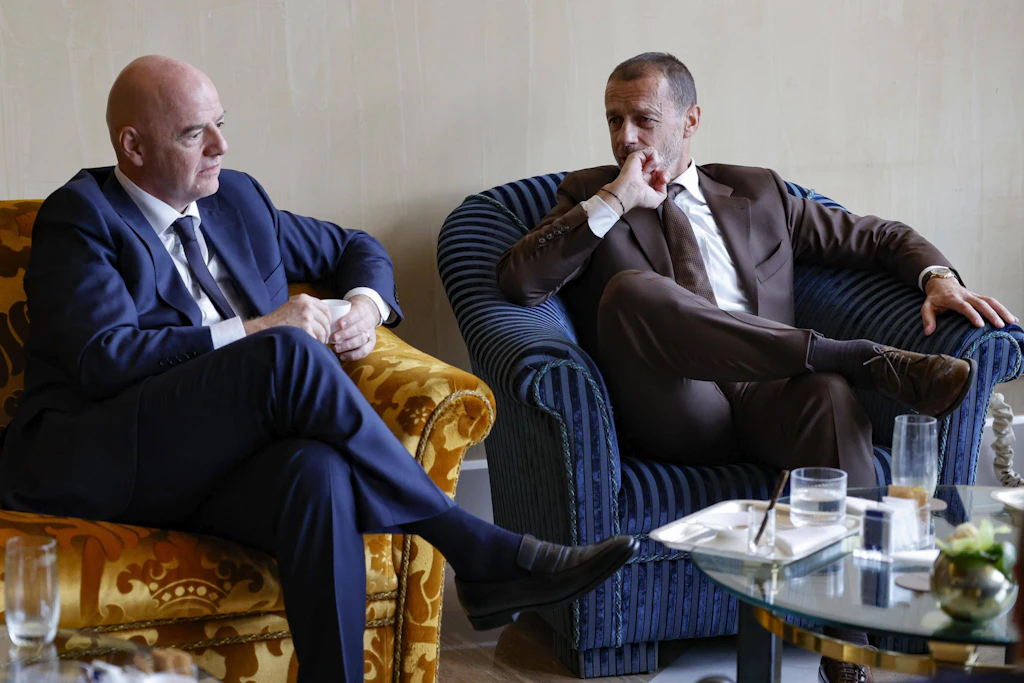 Schon lange keine Freunde mehr: Fifa-Präsident Gianni Infantino (l.) und Uefa-Präsident Aleksander Ceferin