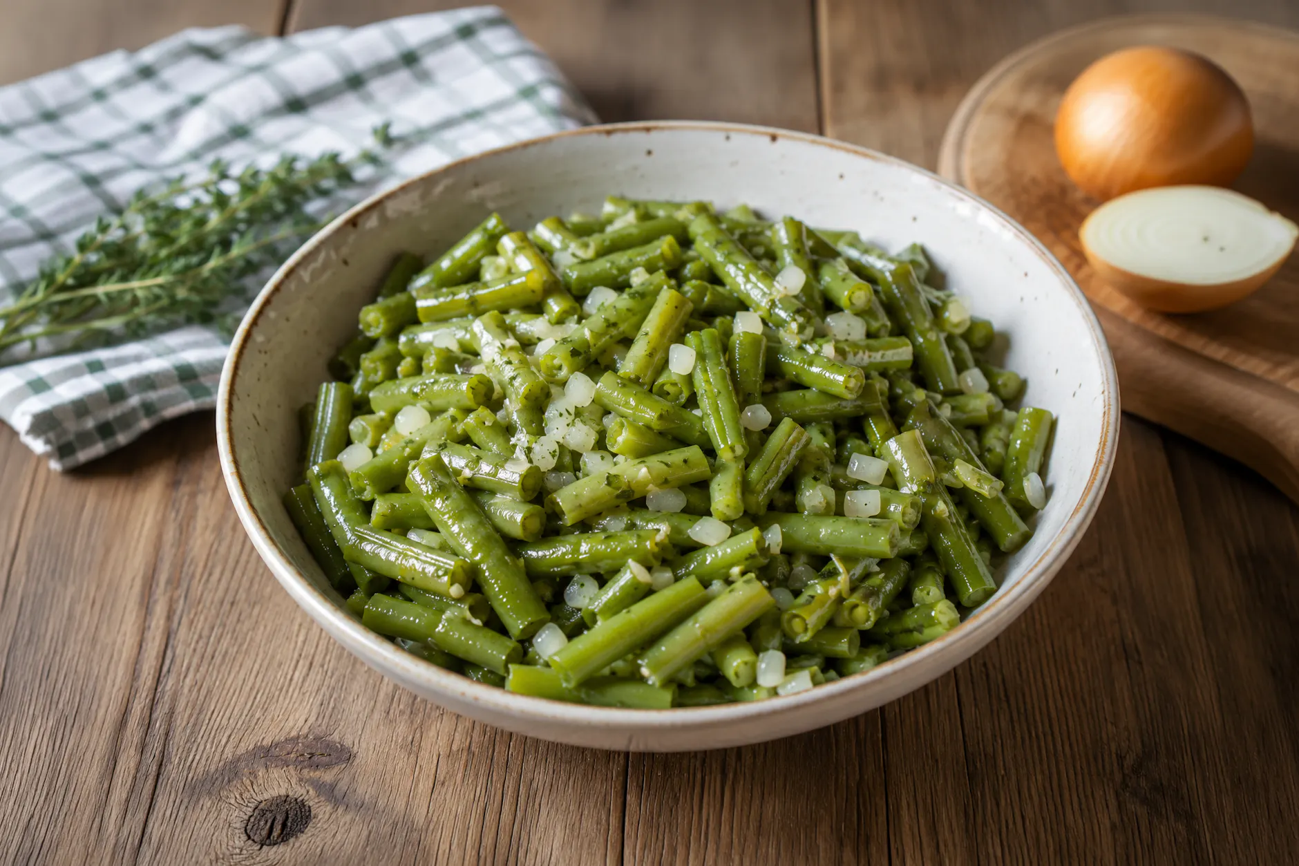 Bohnensalat süß-sauer ist richtig lecker und schmeckt mit dem einfachen Rezept und ein paar günstigen Zutaten garantiert wie früher.