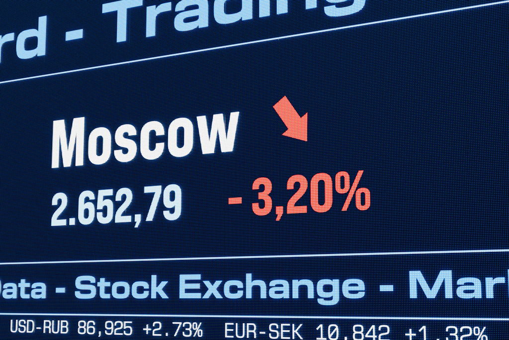 Russlands Börse stürzt ab: Moskauer Leitindex fällt auf tiefsten Stand seit 2022