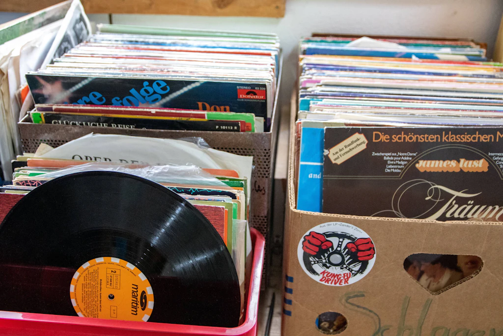 Schallplatten in Kisten: Berühmter Interpret und Albumtitel allein reichen für einen hohen Wert nicht aus. Entscheidend sind Pressung, Katalognummer und Zustand.