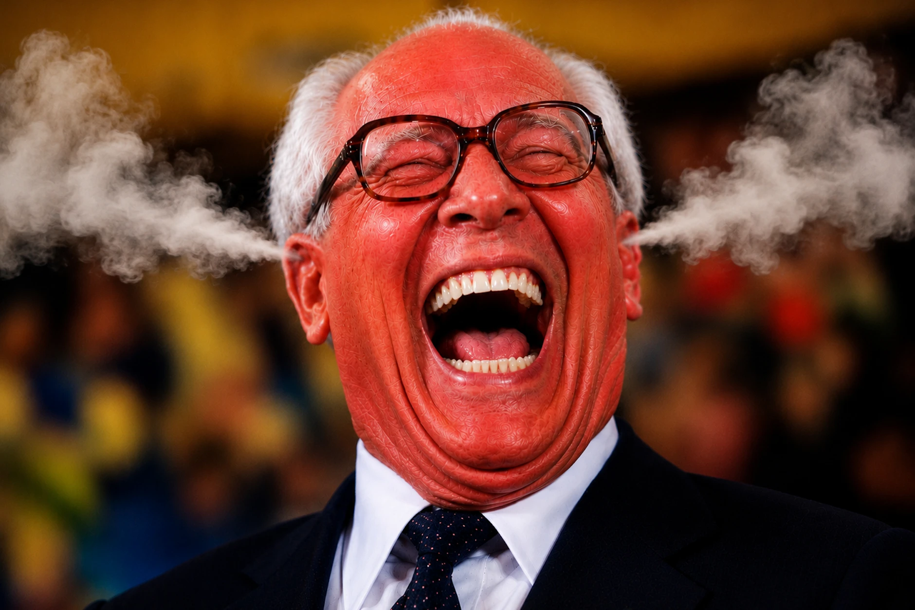 Vielleicht haben wir es in dieser Fotomontage etwas übertrieben. Aber allein die Vorstellung, dass Erich Honecker so über DDR-Witze gelacht hätte, ist doch herrlich, oder nicht?