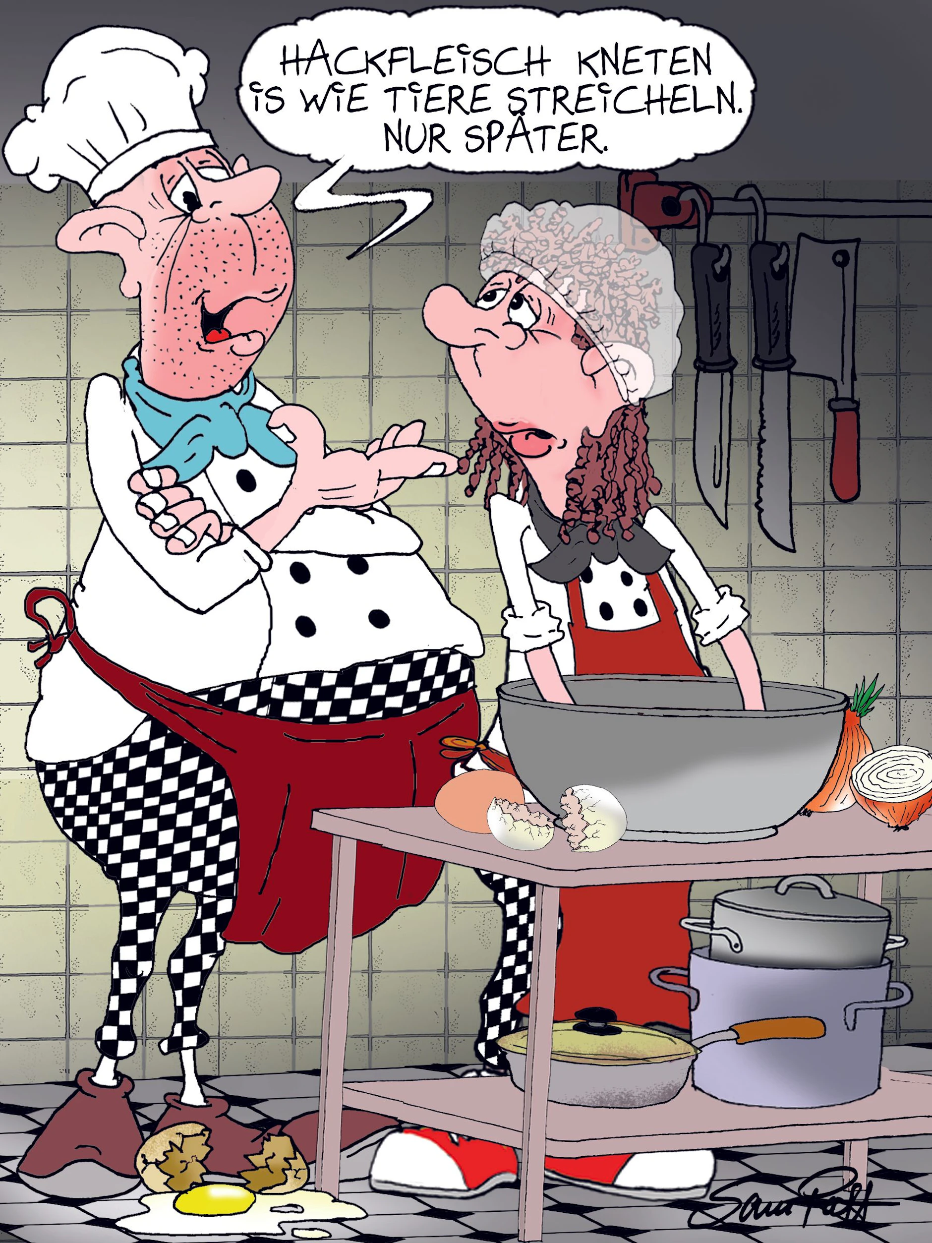 Der Cartoon des Tages kommt jeden Tag von unserem Zeichner Sam Paff aus Berlin. Er fängt den Berliner Humor einfach perfekt ein!
