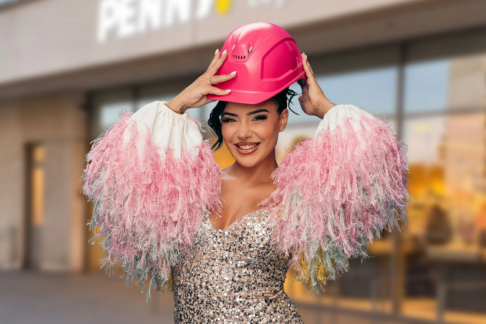 Leyla Heiter hat einen Penny-Markt in Frankfurt mitgestaltet. Er trägt sogar ihren Namen.