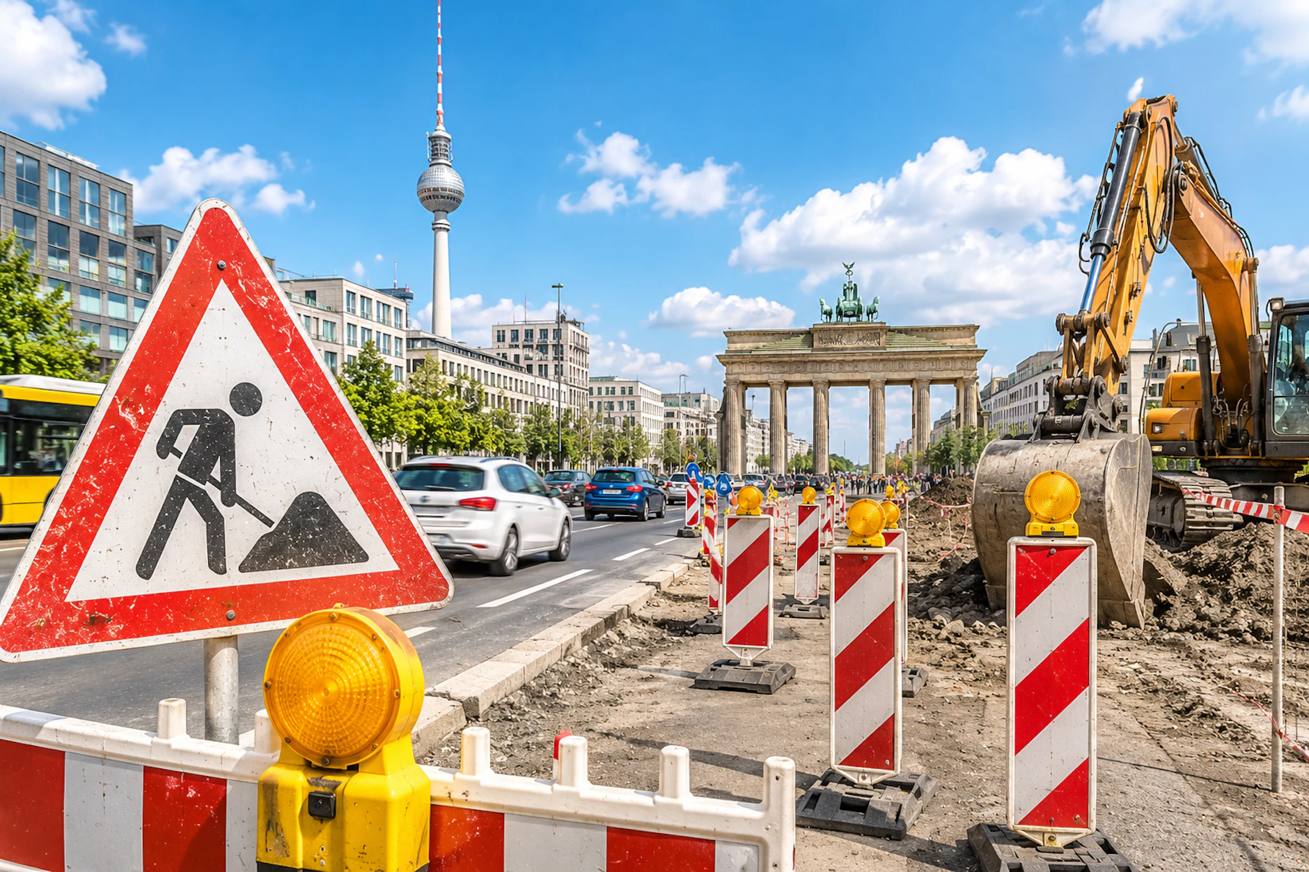 Am Donnerstag erwarten Berliner wieder zahlreiche Baustellen.