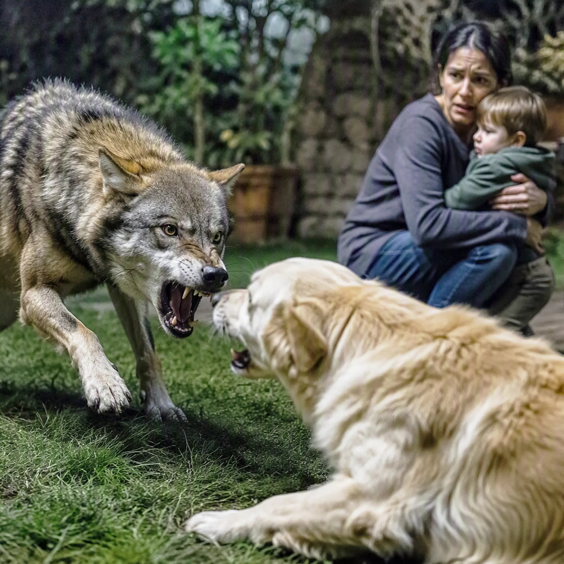 Wolfsangriff bei Grillparty: Familienhund rettet Kleinkind