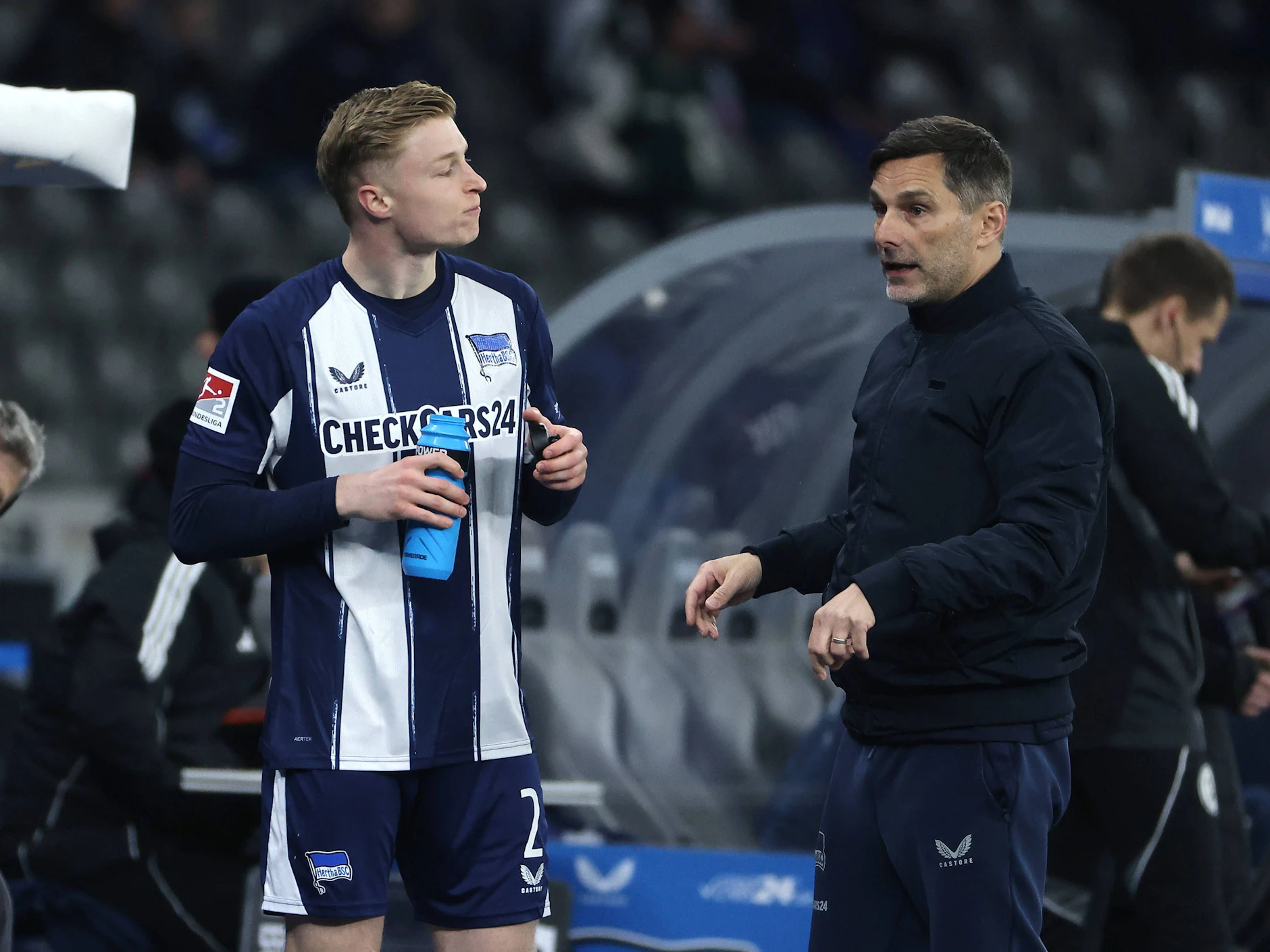 Hertha-Trainer Stefan Leitl baut in der neuen Saison auf Julian Eitschberger. 