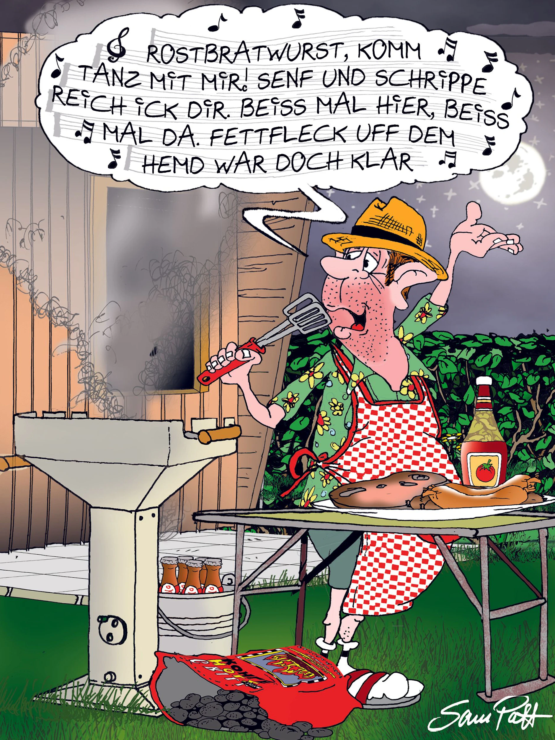 Der Cartoon des Tages kommt jeden Tag von unserem Zeichner Sam Paff aus Berlin und fängt den Berliner Humor auf ganz besonders charmante Weise ein.