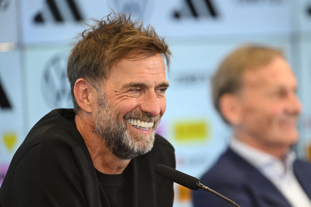Jürgen Klopp bei seiner Vorstellung als neuer Bundestrainer