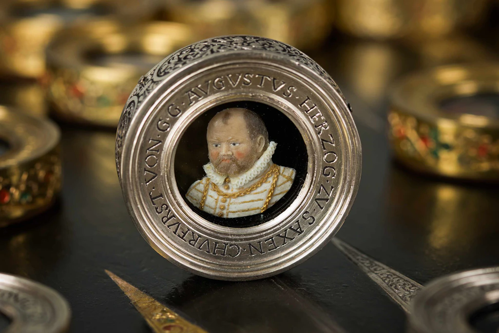 Spielstein mit dem Portrait Kurfürst Augusts von Sachsen, Heinrich Rappusch d. Ä., Berlin vor 1591