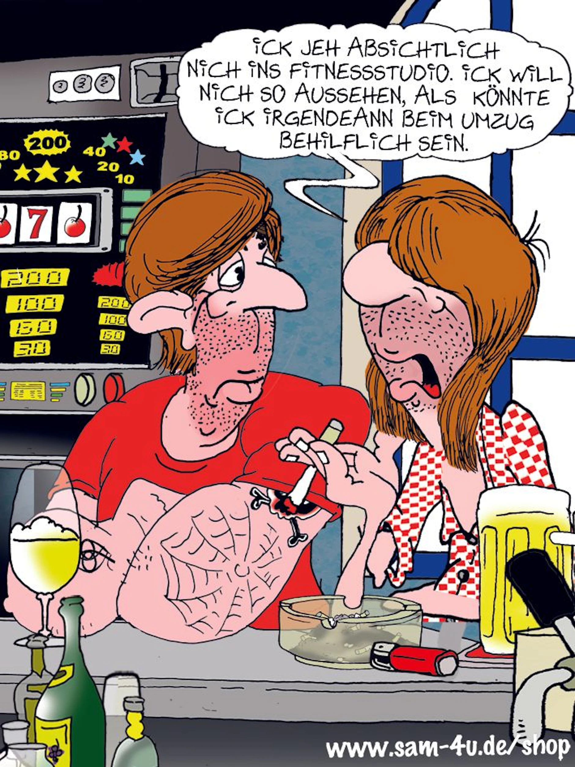 Sam Paff zeichnet für unsere Leserinnen und Leser jeden Tag den genialen Cartoon des Tages - und der hat in der Rubrik Witz des Tages natürlich einen festen Platz.