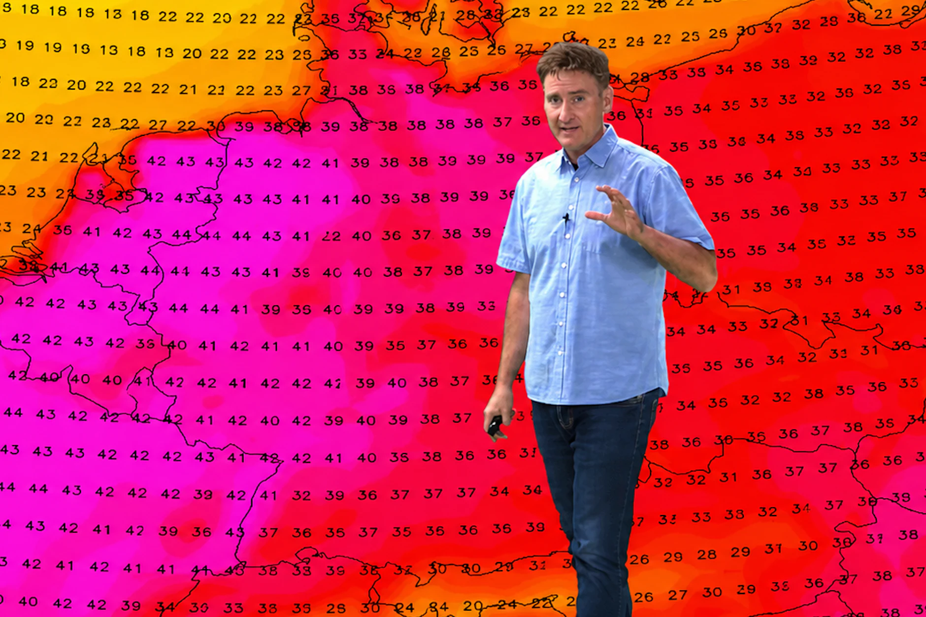 Die Hitze kommt zurück nach Deutschland: Wetter-Experte Dominik Jung muss erneut vor feuerroten Wetterkarten stehen. Bis zu 42 Grad sind kommende Woche angekündigt.