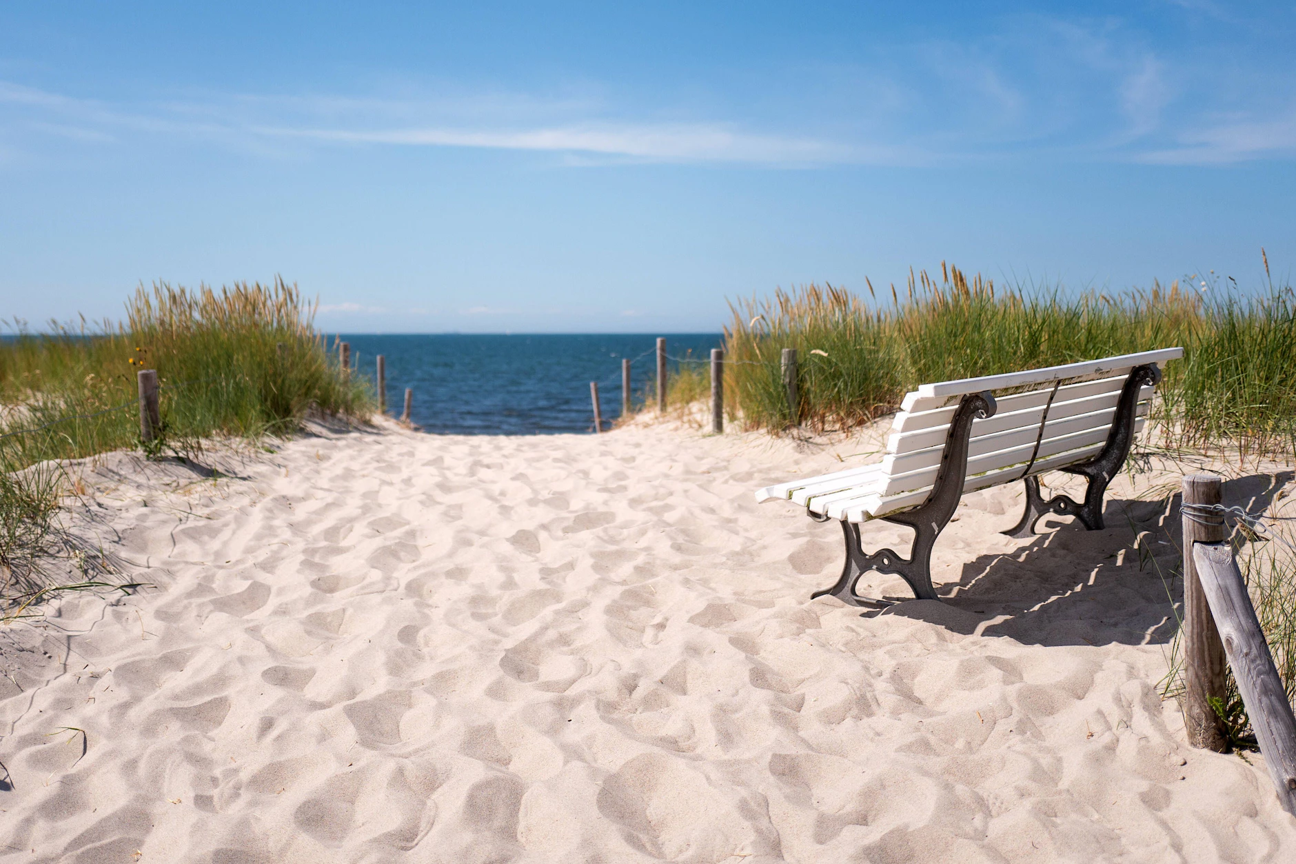 Ein Strandzugang im Ostseebad Graal-Müritz in Mecklenburg Vorpommern.