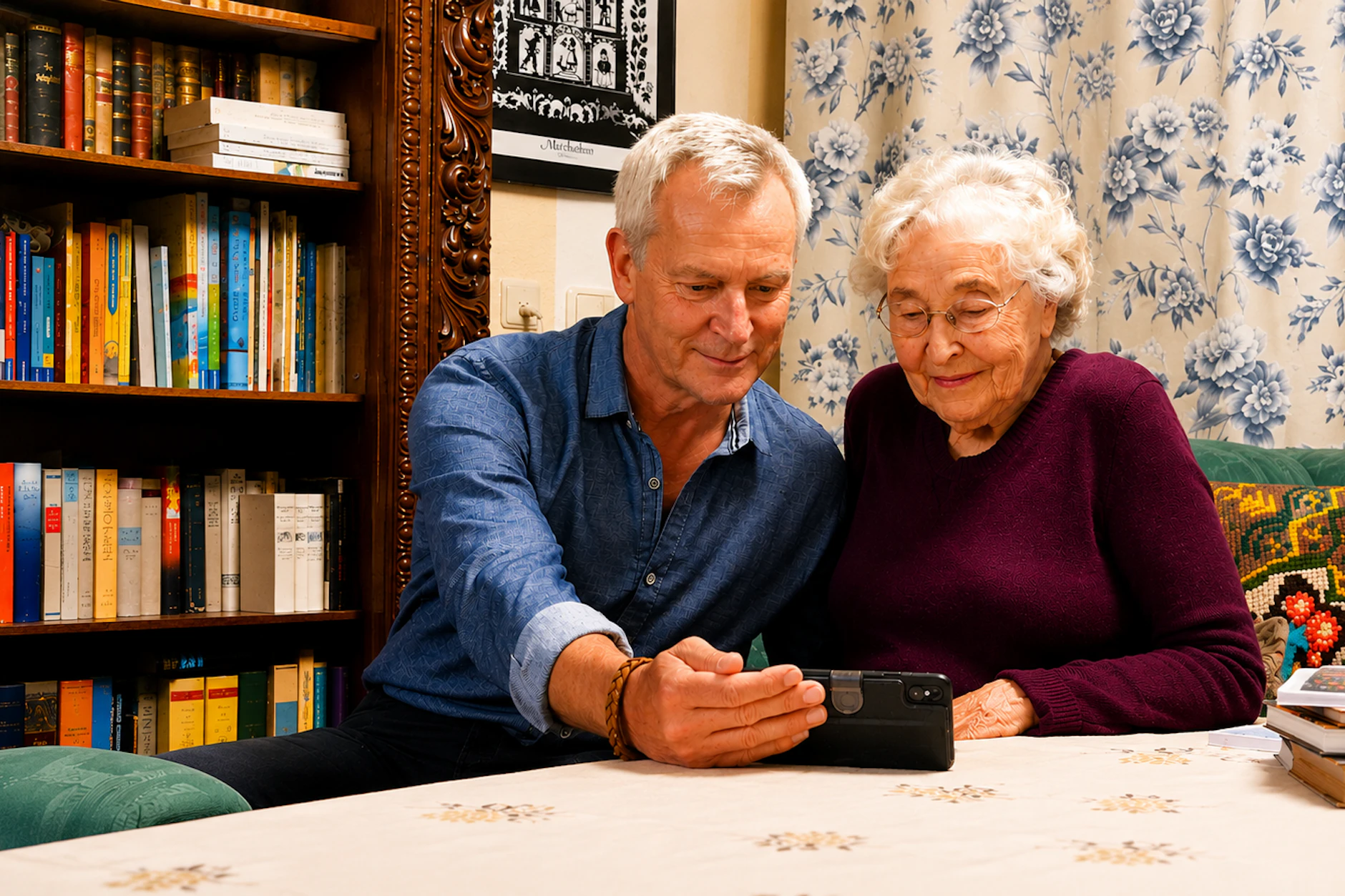DDR-Kultsänger Dirk Michaelis mit Erika Schirmer: Die Komponistin und Dichterin des Liedes „Kleine weiße Friedenstaube“ feiert ihren 100. Geburtstag.