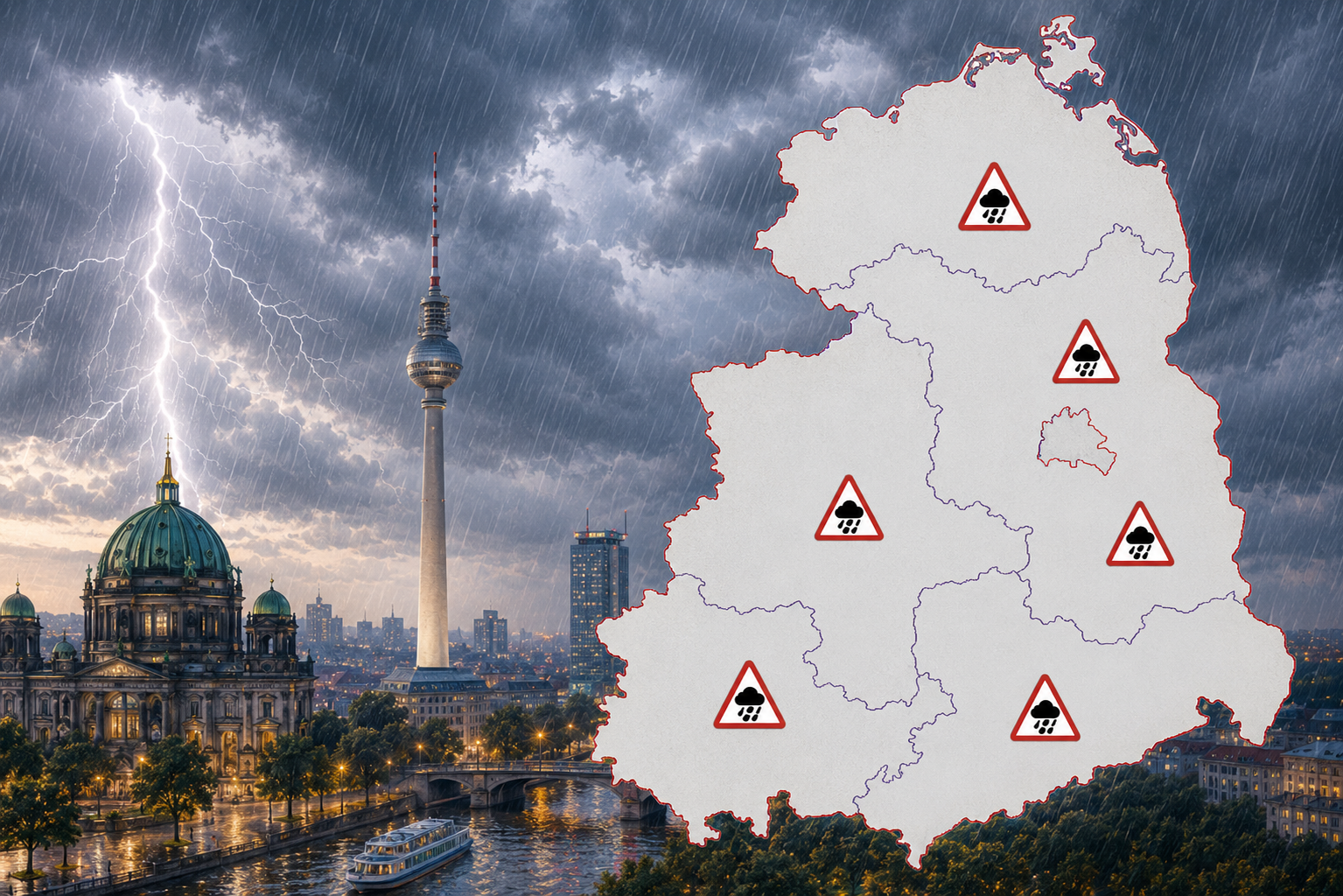 Hitze endet mit Gewitter-Welle: Berlin und der Osten im Unwetter-Modus