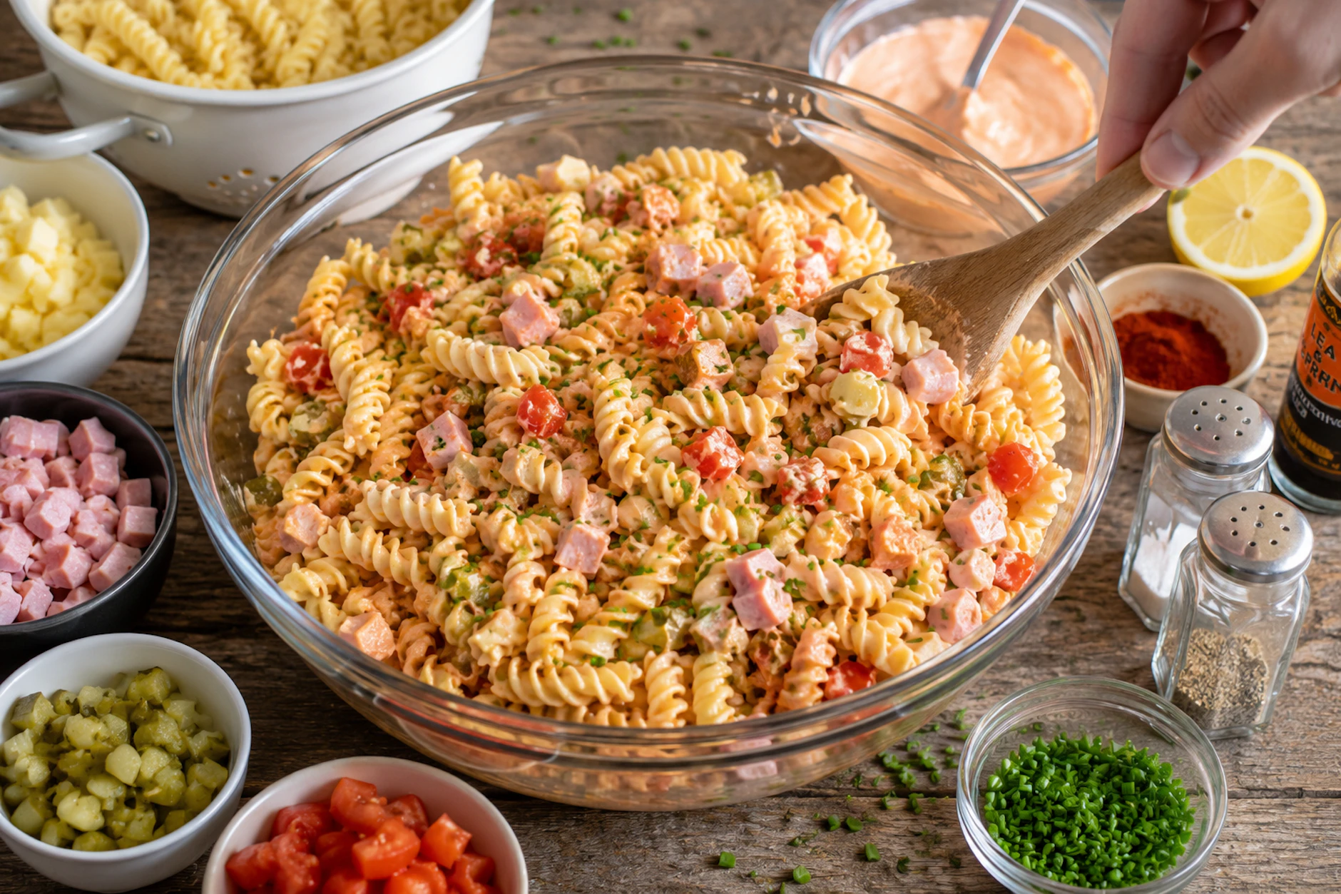 Lust auf Nudelsalat am Wochenende? Versuchen Sie es doch mal mit unserem Spirellisalat mit Überraschungssoße. Der ist garantiert ein Knaller!