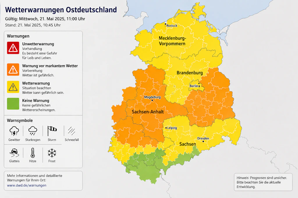Auf Ostdeutschland kommen teils schwere Gewitter zu (KI-generiert).