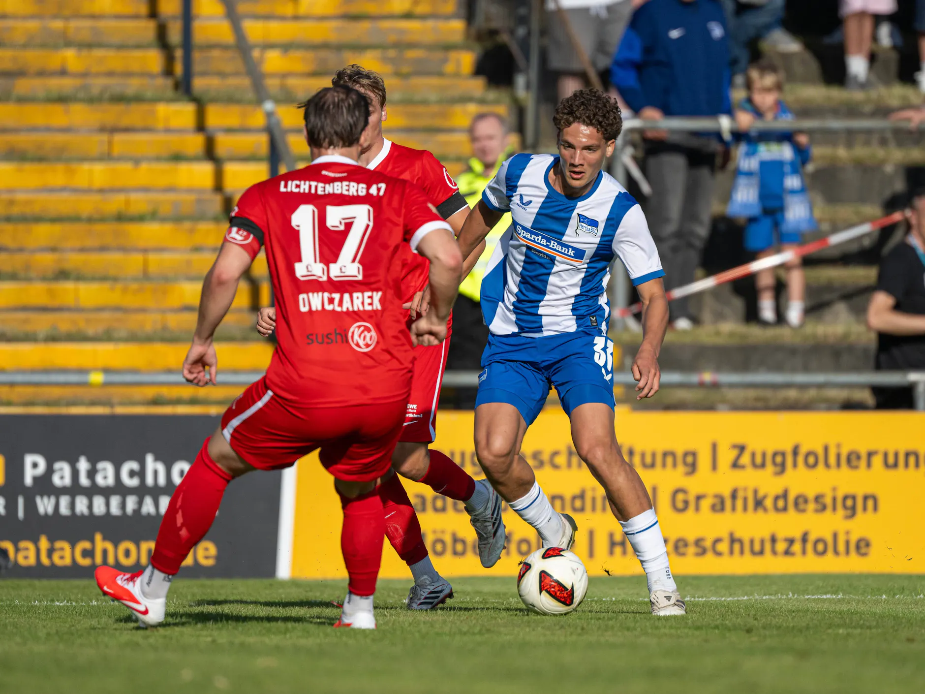 Starke Dribblings! Soufian Gouram von Hertha BSC im Testspiel gegen SV Lichtenberg 47