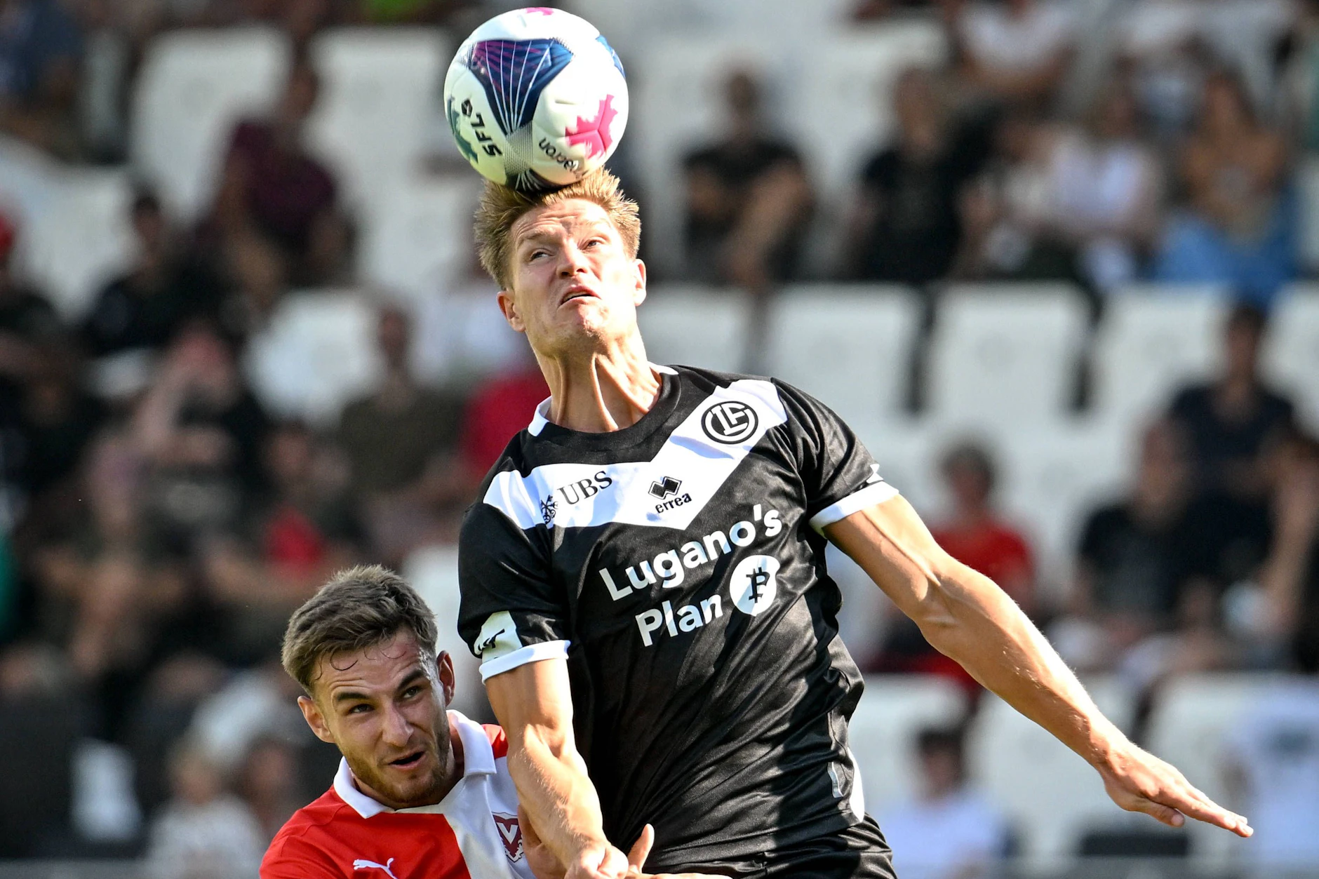 Kevin Behrens (r.) war am Mittwochabend der überragende Mann für den FC Lugano.
