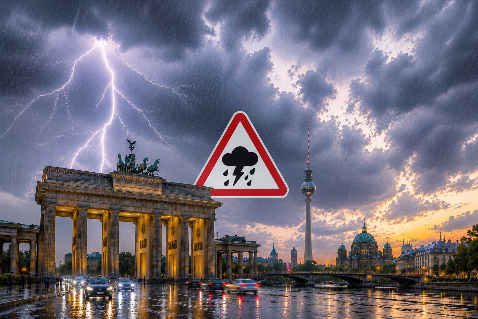 Gewitter-Freitag! Sturmböen, Starkregen und Hagel über Berlin und dem Osten