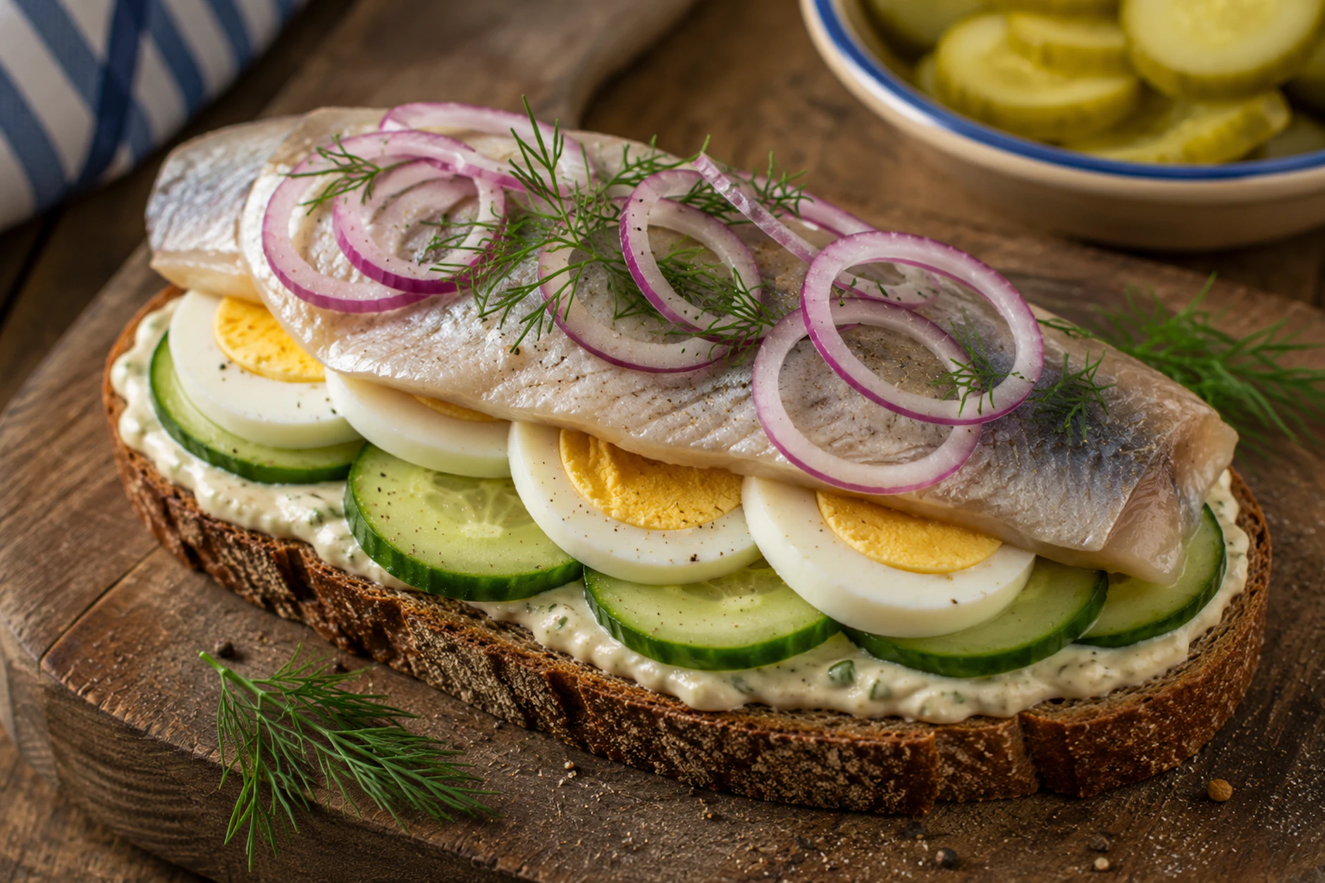 Die Ostseeschnitte schmeckt allen, die gern an der Ostsee ein Fischbrötchen essen. Ein echter Abendbrot-Klassiker, der Ihnen gefallen wird!
