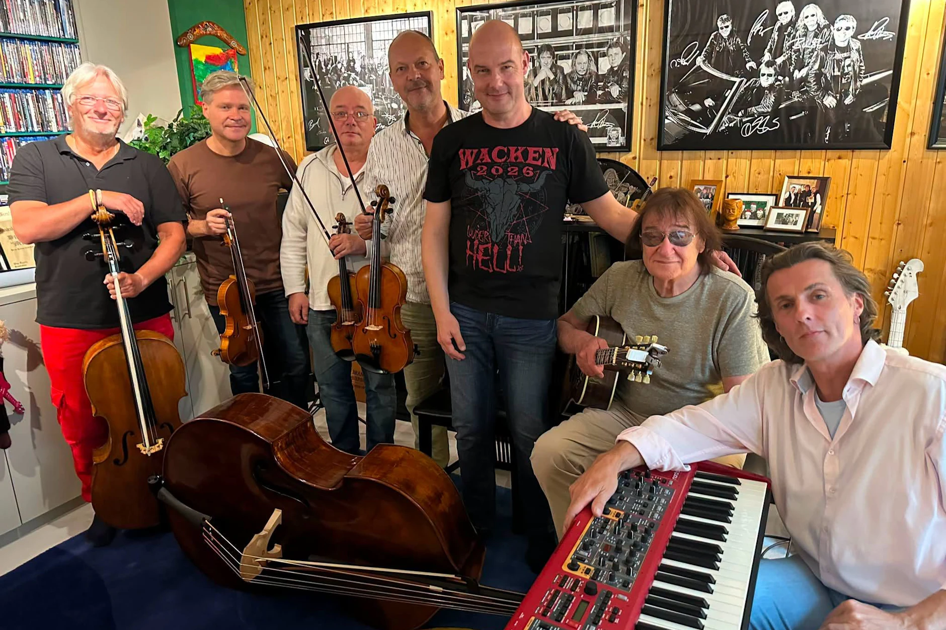 Maschine und seine Landstreicher. Im Kellerstudio von Dieter Birr wurde für den Auftritt in Wacken geprobt.