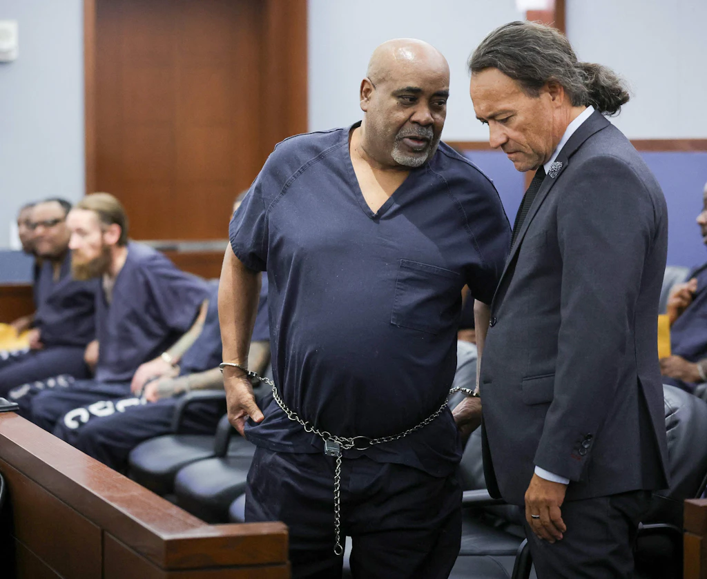 Duane „Keffe D" Davis am Bezirksgericht Clark County in Las Vegas – im Mordprozess um Tupac Shakur droht ihm eine lebenslange Haftstrafe