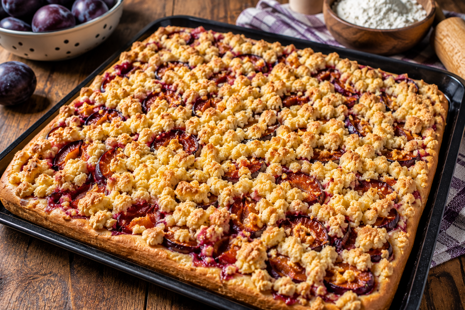Rezept für Pflaumentraum mit Streuseln: Dieser Kuchen schmeckt nach Sommer