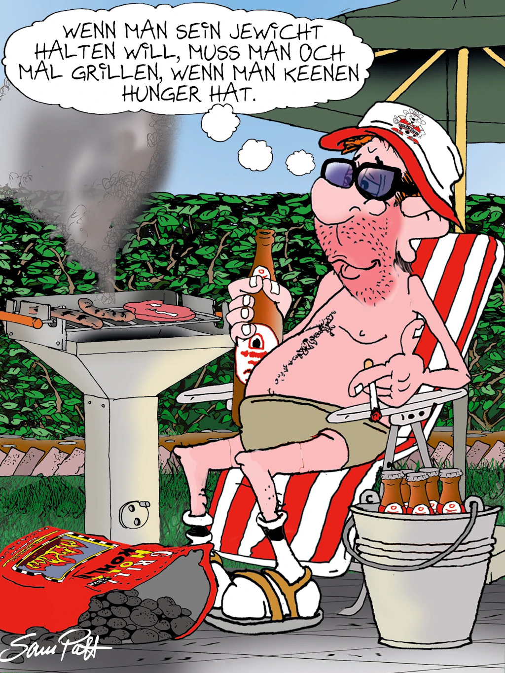 Der Cartoon des Tages kommt jeden Tag von unserem Zeichner Sam Paff aus Berlin. Er schickt sie in unserer Rubrik Witz des Tages mit echtem Berliner Humor in den Tag!
